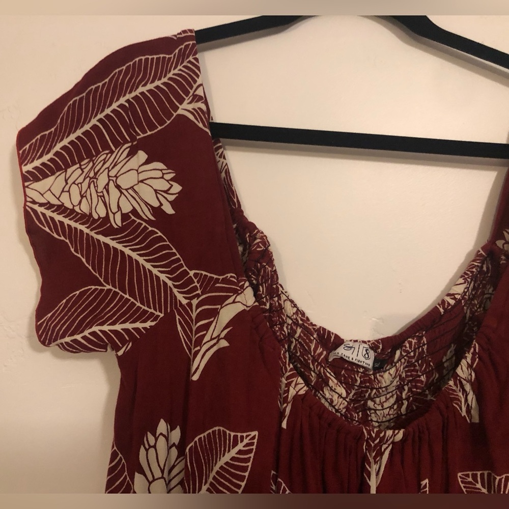 Sig Zane X Fighting Eel collab Knee length off shoulder dress - Picture 3 of 5